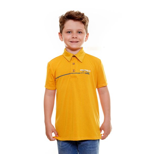 Camiseta Gola Polo infantil Obra-prima de Deus GMP9682 Amarelo 6