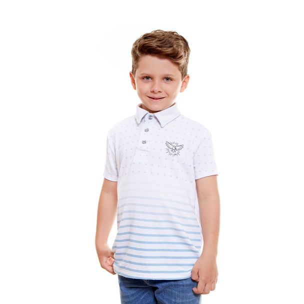 Camiseta Gola Polo infantil Espírito Santo GMP9684 Branco 6