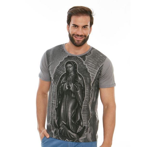 Camiseta Nossa Senhora de Guadalupe DV11660 Cinza P