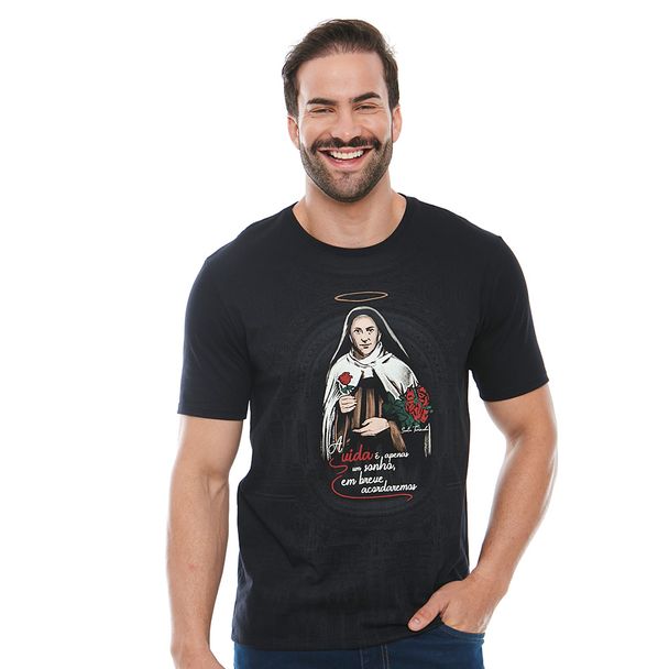 Camiseta Santa Teresinha DV12461 Preto P