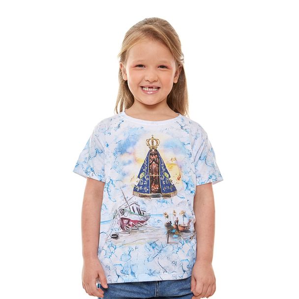 Camiseta-Infantil-Unissex-Nossa-Senhora-Aparecida-branco-frente