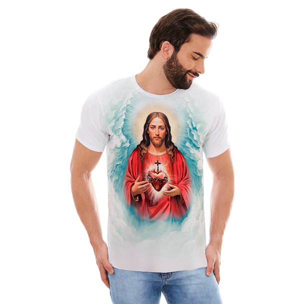 Camiseta-Sagrado-Coracao-de-Jesus-branco-frente-casal